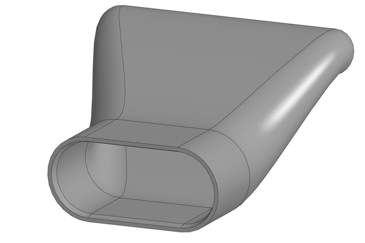 3D модель Ravon Nexia сопло воздуховода под сидением