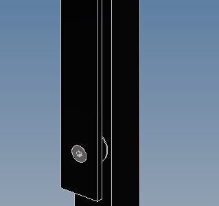 3D модель Стойка для стеклянного лестничного ограждения 40х40х400