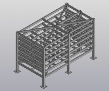 Чертеж Стеллаж для листового материала 2880х1630х1830 мм