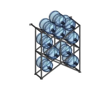 3D модель Стеллаж для бутылей 19 л.