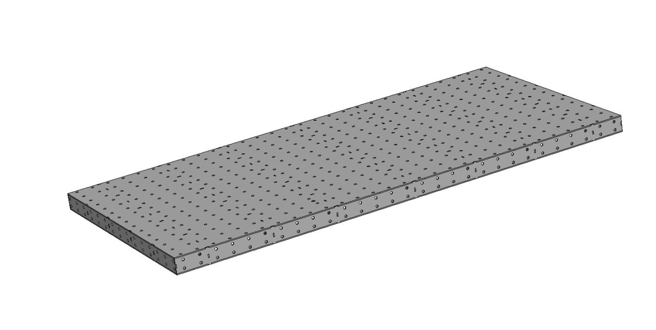 3D модель Столешница сварочного стола 2900х1450х100 из 6 мм