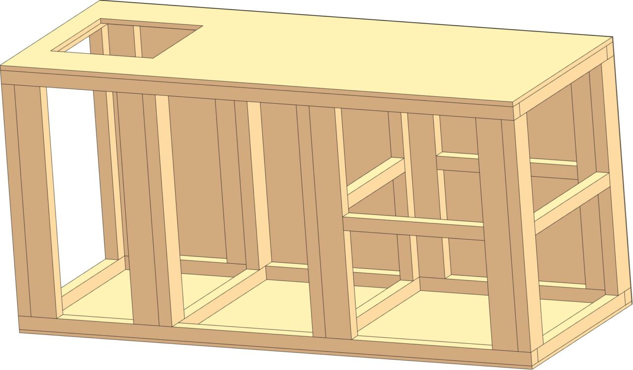 3D модель Столярный стол 2000х800х980 мм