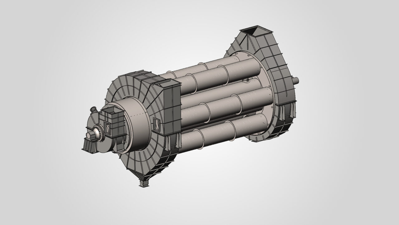 3D модель Многотрубная сушильно-охладительная установка