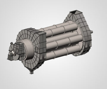 3D модель Многотрубная сушильно-охладительная установка