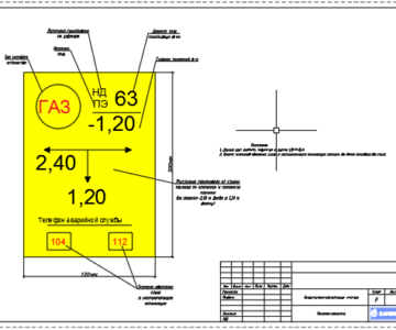 Чертеж Опознавательный полиэтиленовый столб и табличка на столб