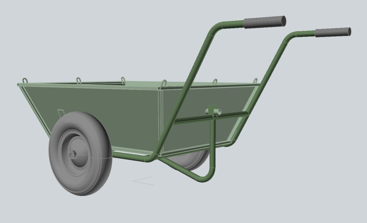 3D модель Строительная тачка самосвальная