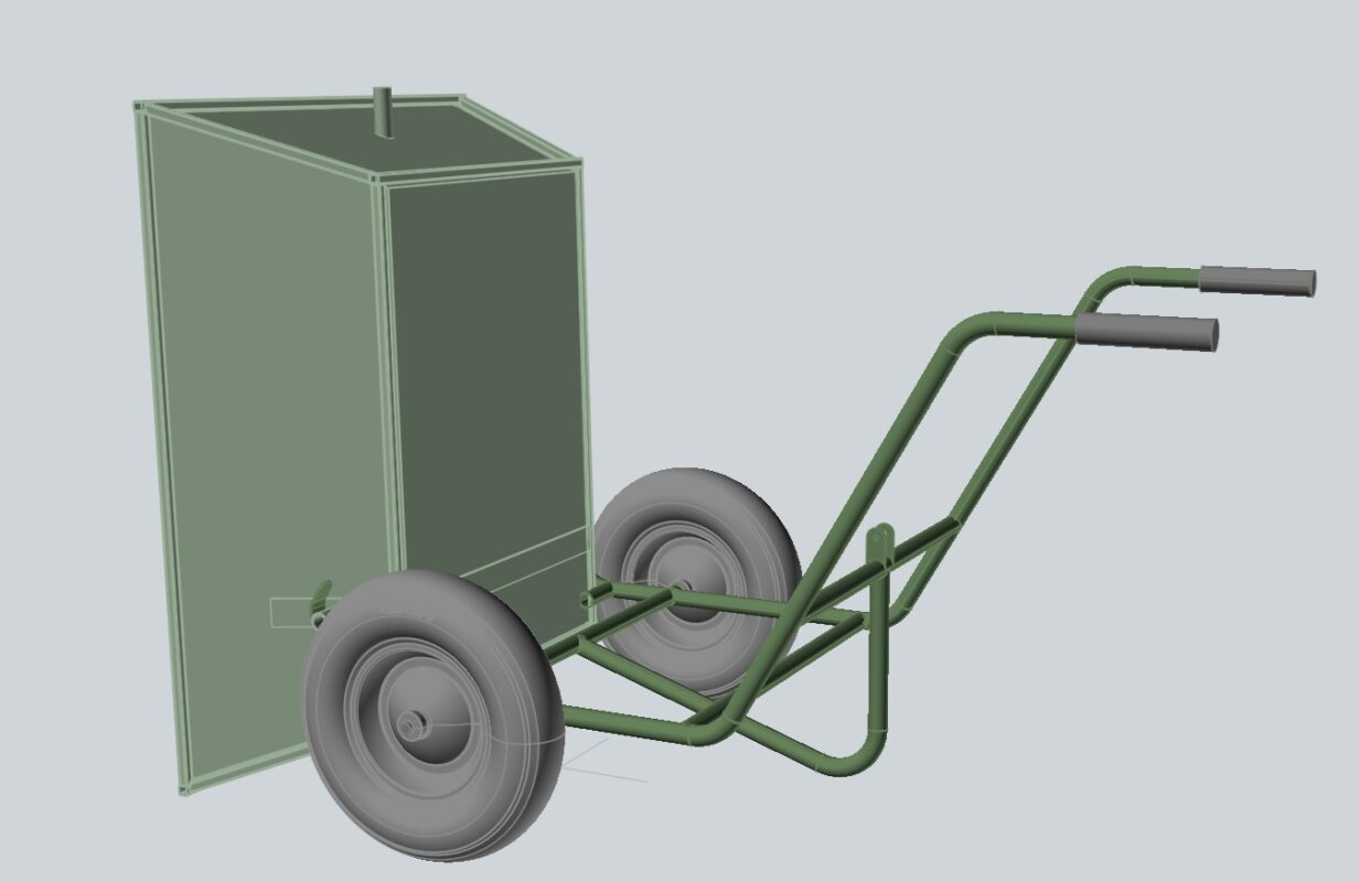 3D модель Строительная тачка самосвальная