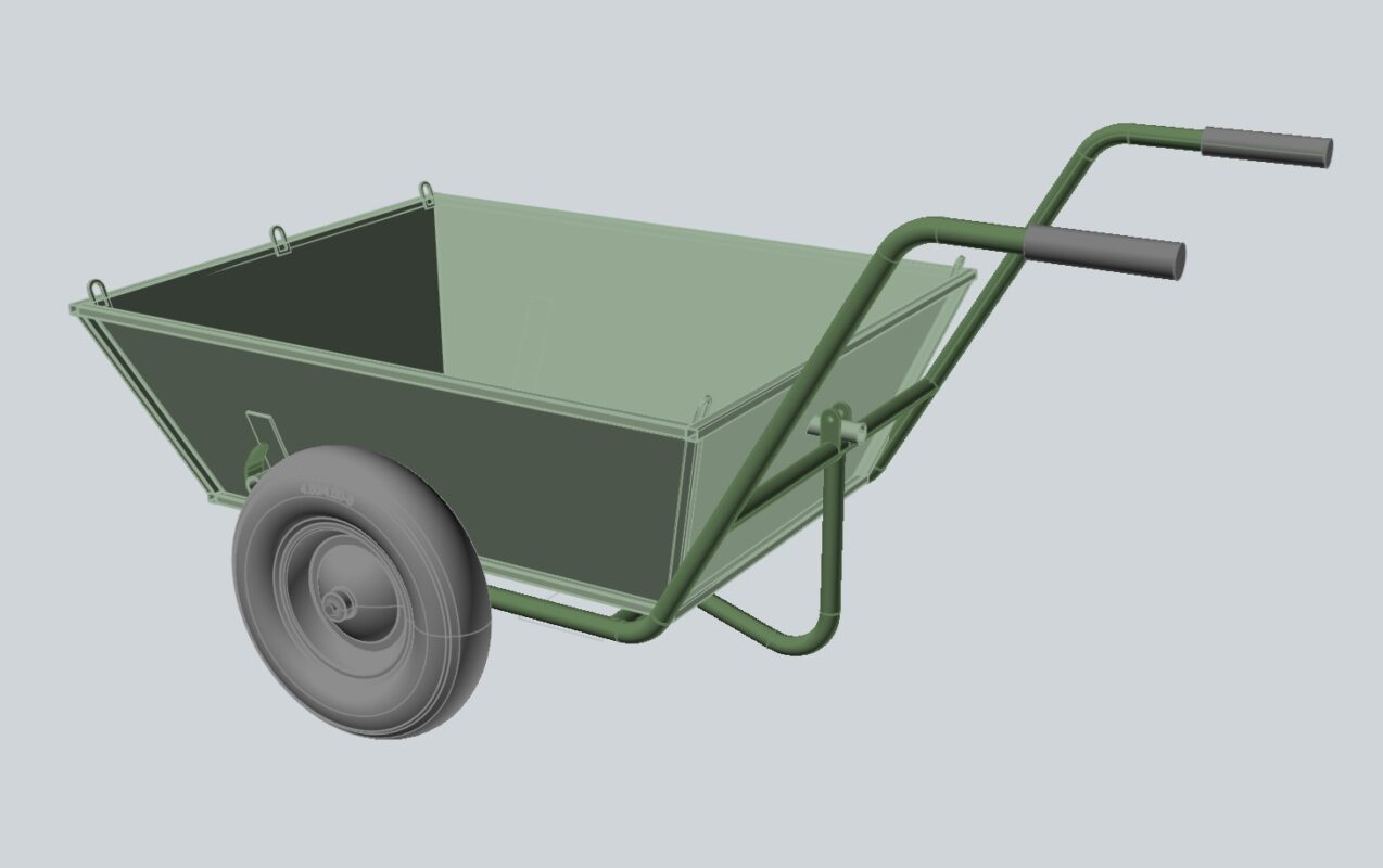 3D модель Строительная тачка самосвальная