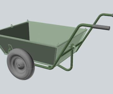 3D модель Строительная тачка самосвальная