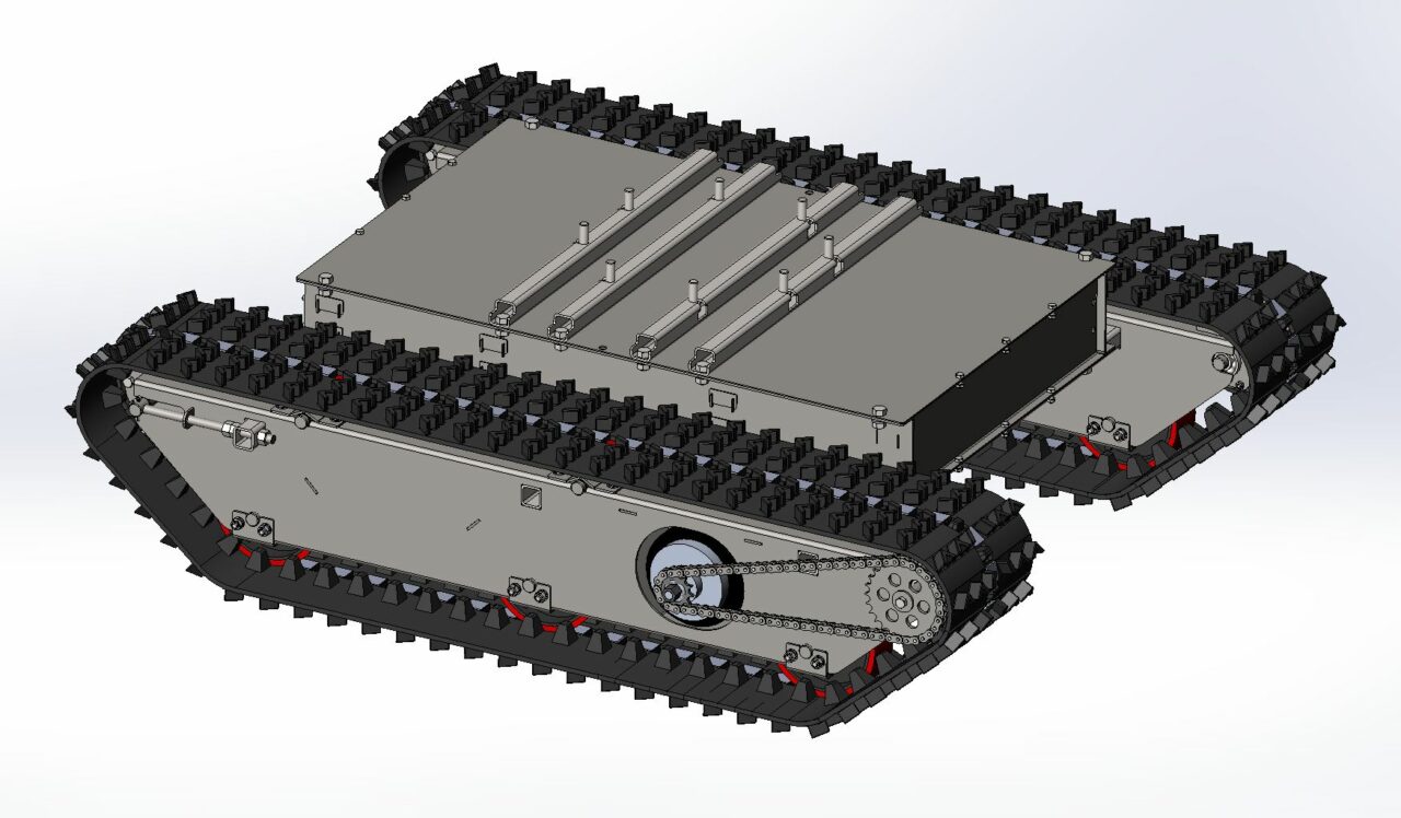 Чертеж Самоходная гусеничная тележка с высоким клиренсом