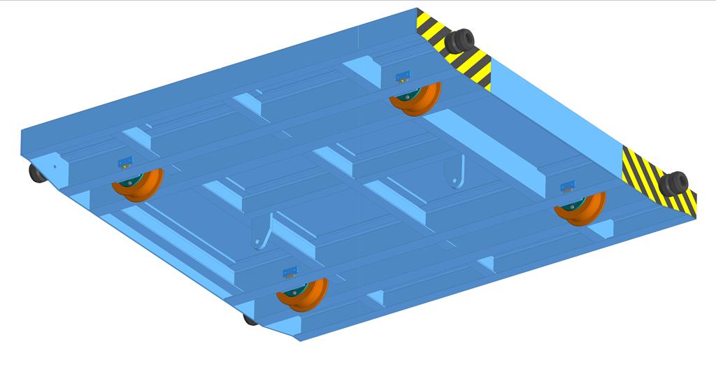 3D модель Тележка передаточная цеховая - 3т