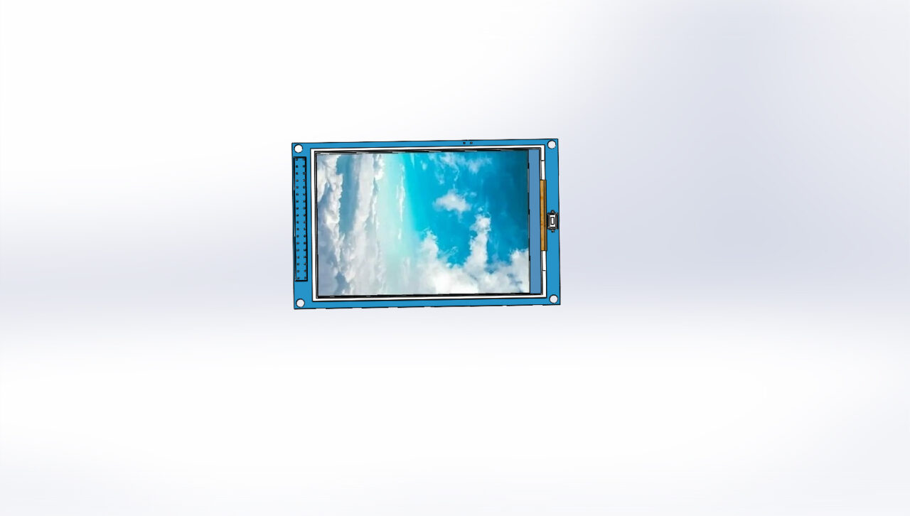 3D модель 3D модель TFT LCD color for Arduino Mega 2560 320х480