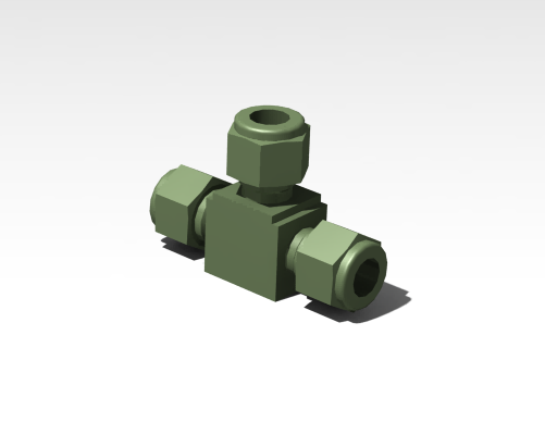 3D модель Тройник S6-6-UT