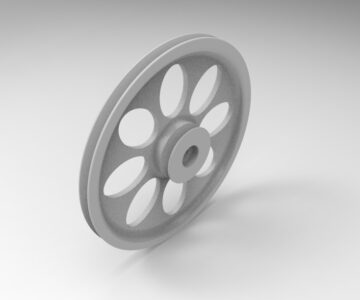 3D модель Шкив редукторный 220х58 мм для промышленных швейных машин