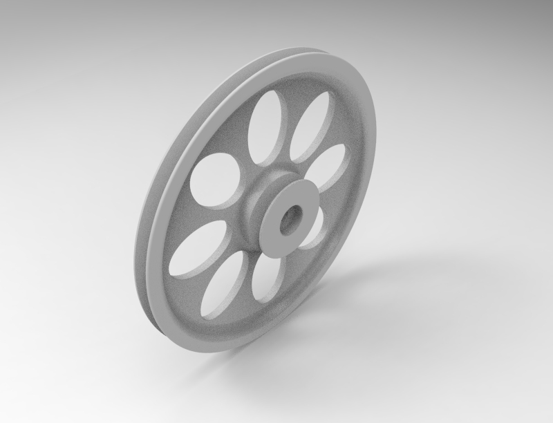 3D модель Шкив редукторный 220х58 мм для промышленных швейных машин