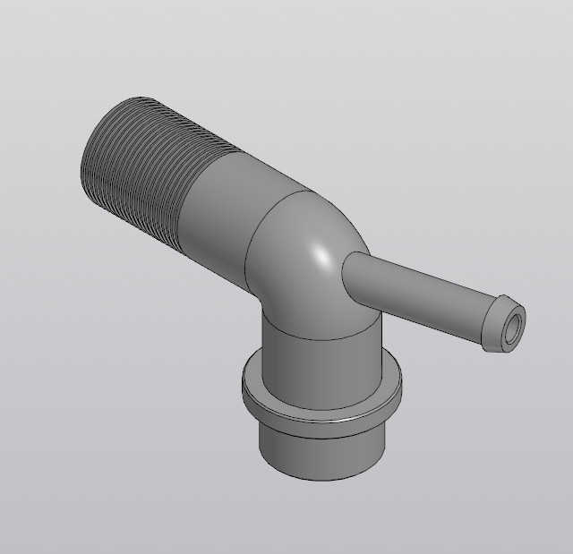 3D модель Патрубок системы вентиляции картерных газов VAG 048 103 229