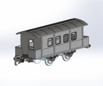3D модель Пассажирский вагон для 3D-печати (Колея 30мм / Своими руками)