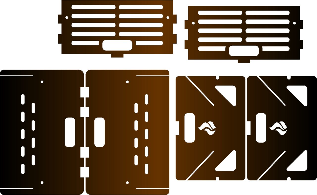 Чертеж Портативный очаг для костра-барбекю
