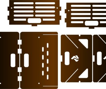 Чертеж Портативный очаг для костра-барбекю