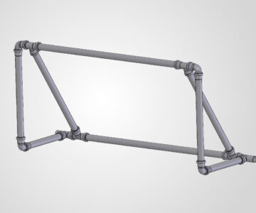 3D модель Ворота мини-футбола из канализационных труб ф50