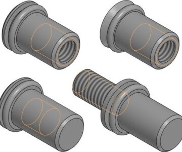 Чертеж Вставки резьбовые FIXIT, стальные, цилиндрические с насечкой
