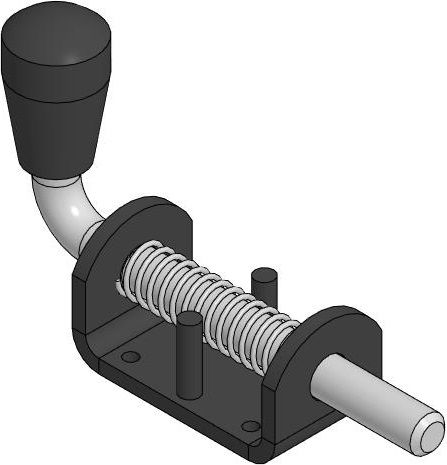 Чертеж Засов пружинный DOMART черный, (75) 140 мм