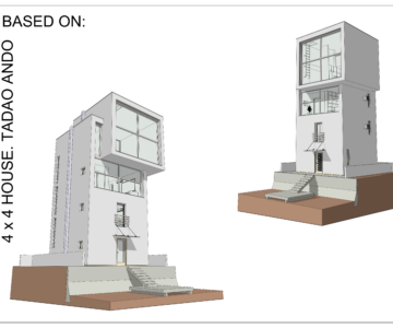 3D модель Дом 4x4 Тадао Андо BIM модель ArchiCAD