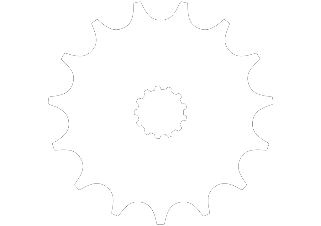 3D модель Звездочка Z=15 зубьев для мопед "Карпаты"