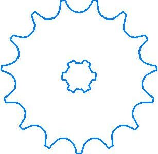 Чертеж Переход на двигатель 49СС "Карпаты"