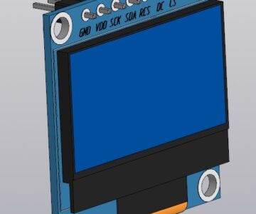 3D модель OLED дисплей 0.96 128x64 (7 выводов)