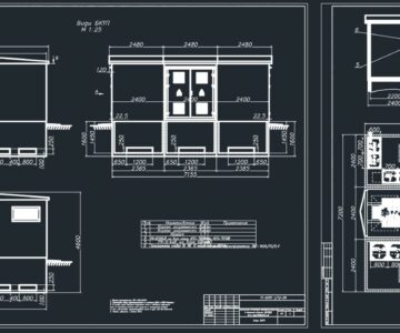 Чертеж Двухтрансформаторная подстанция коплектная в бетонной оболочке 2БКТП(Б)-2х1600/10(6)/0,4 кВ