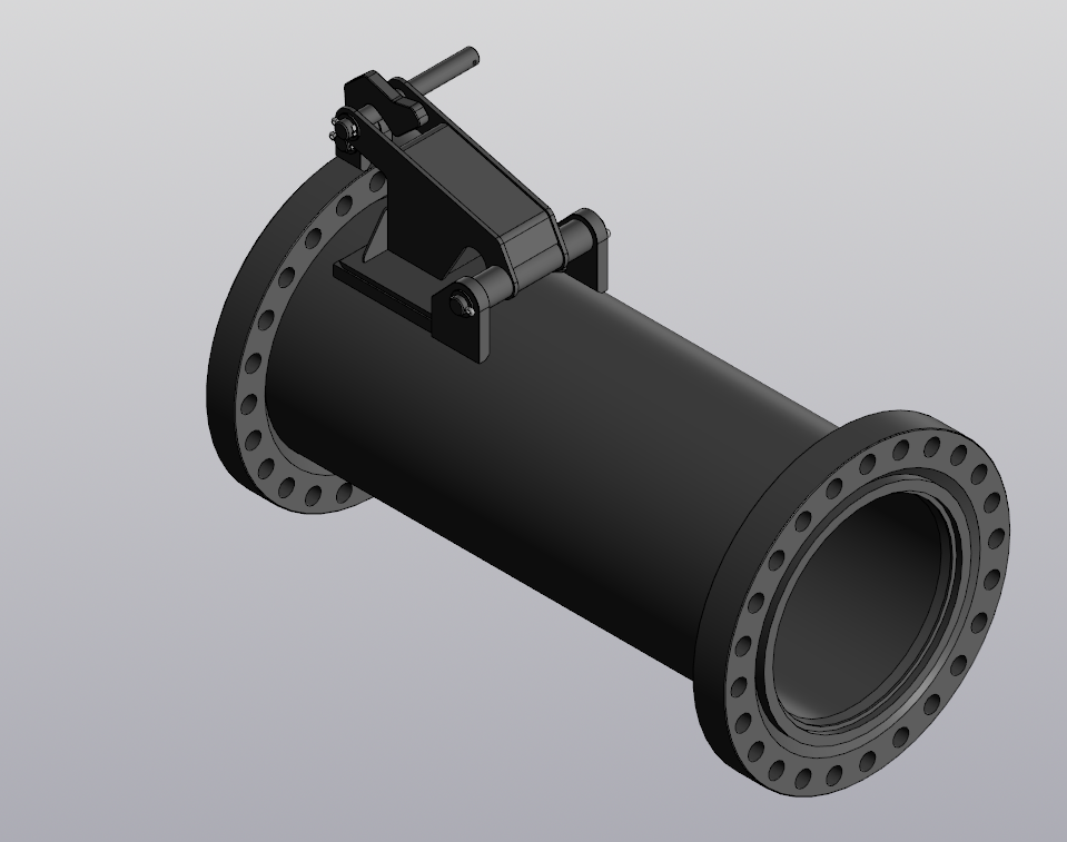 3D модель Промежуточный цилиндр гидравлической пушки доменной печи.