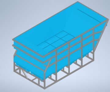 3D модель 3д модель отстойника с каркасом