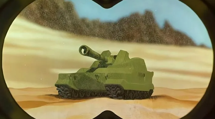 3D модель Танк из мультфильма Полигон 1977