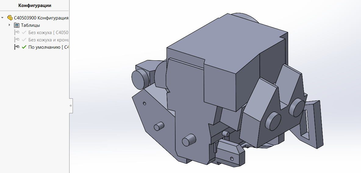 3D модель Габаритная 3D-модель двигателя РМЗ-550 C40503900