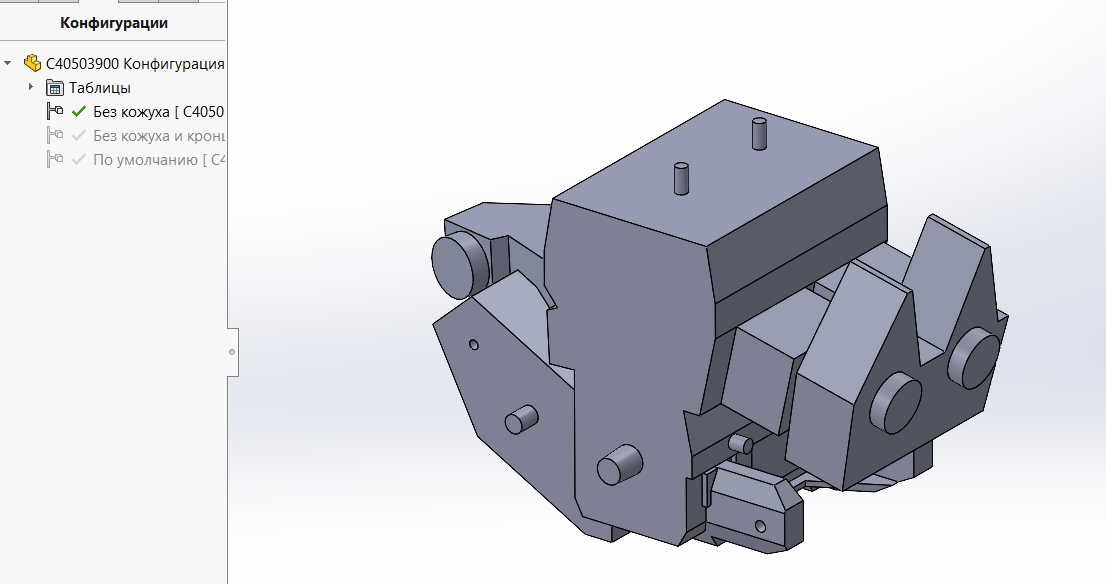 3D модель Габаритная 3D-модель двигателя РМЗ-550 C40503900
