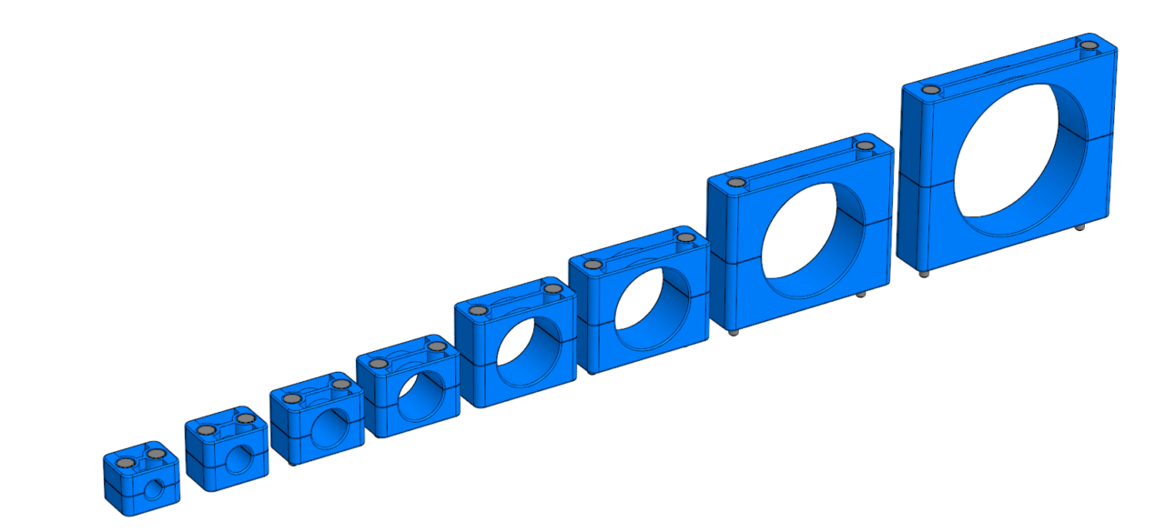 3D модель Зажимы серии «Стандарт» от PI.EFFE.CI для крепления трубопроводов