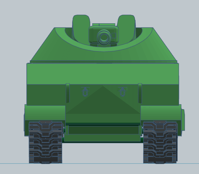 3D модель Танк из мультфильма Полигон 1977