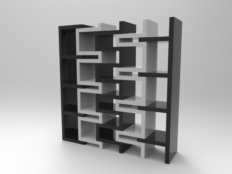 3D модель Стеллаж 1650 x 400 мм