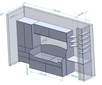 3D модель Мебель для детской спальни 3D