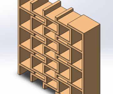 3D модель Стеллаж 1650 x 400 мм