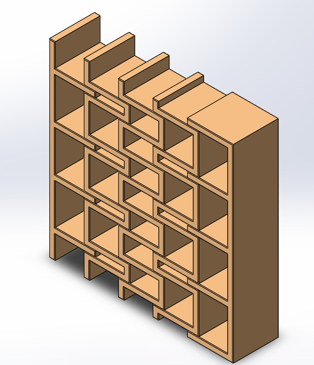 3D модель Стеллаж 1650 x 400 мм