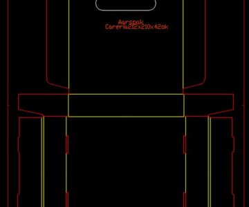 Чертеж Коробка 224x236x45 для матрицы из фанеры 18 мм