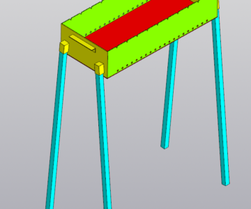 3D модель Мангал 700х300х150 мм