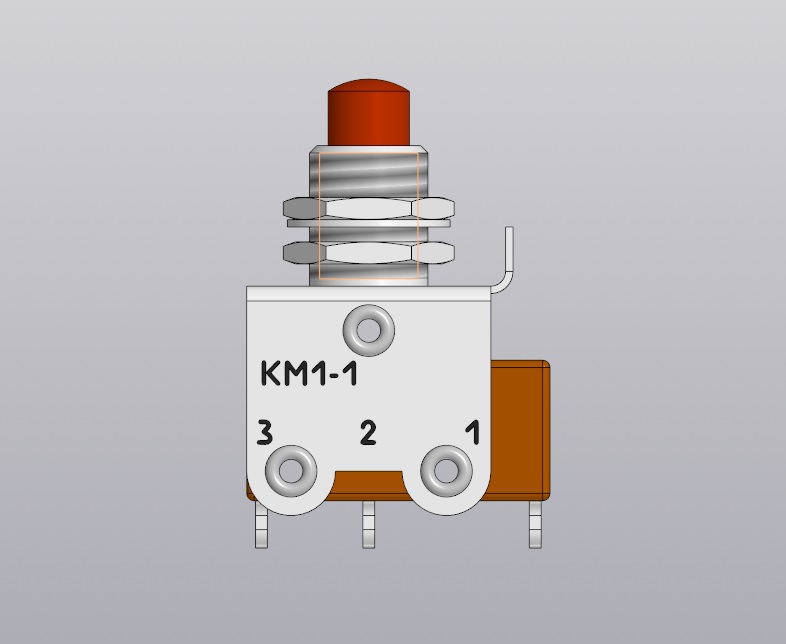 3D модель Кнопка малогабаритная КМ1-1 ОЮ0.360.011 ТУ