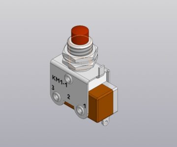 3D модель Кнопка малогабаритная КМ1-1 ОЮ0.360.011 ТУ