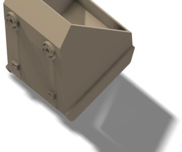 3D модель Ковш пластиковый 1,6 л для цепных норий (элеваторов)