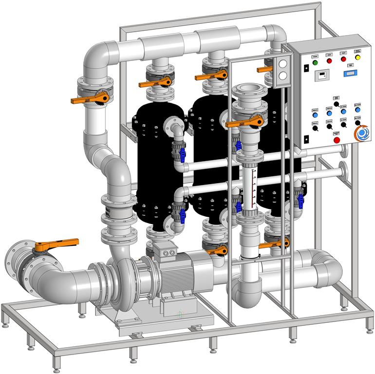 3D модель Установка мембранной дегазации