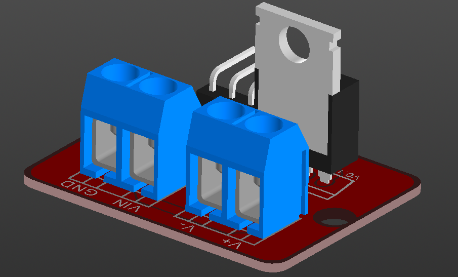 3D модель Силовой драйвер Mosfet RF520N