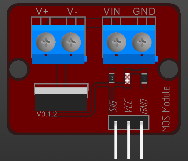 3D модель Силовой драйвер Mosfet RF520N